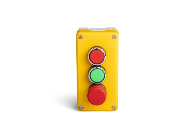 P Series Plastic 3 Holes BDE30 +  BDDK  + BDDY + C3BK (NO) + 2*C4BK (NC) Yellow-Grey Control Box